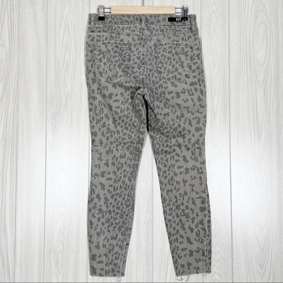 KUT From The Kloth | Connie Leopard Print High Waist Skinny Ankle Jeans Size 4 - Picture 2 of 8